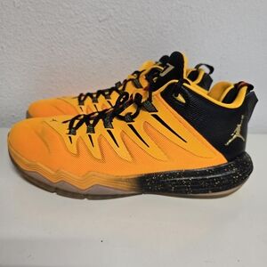 Men's Jordan CP3.IX BLack Metallic Gold Laser Orange Infrared 810868-012 Sz 11.5